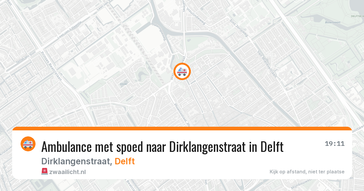 Ambulance met spoed naar Dirklangenstraat in Delft — 16 jan 2026