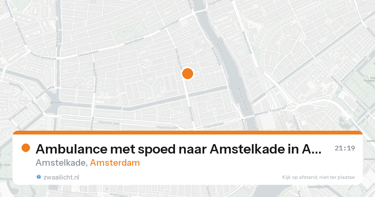 Ambulance met spoed naar Amstelkade in Amsterdam — 23 mei 2026