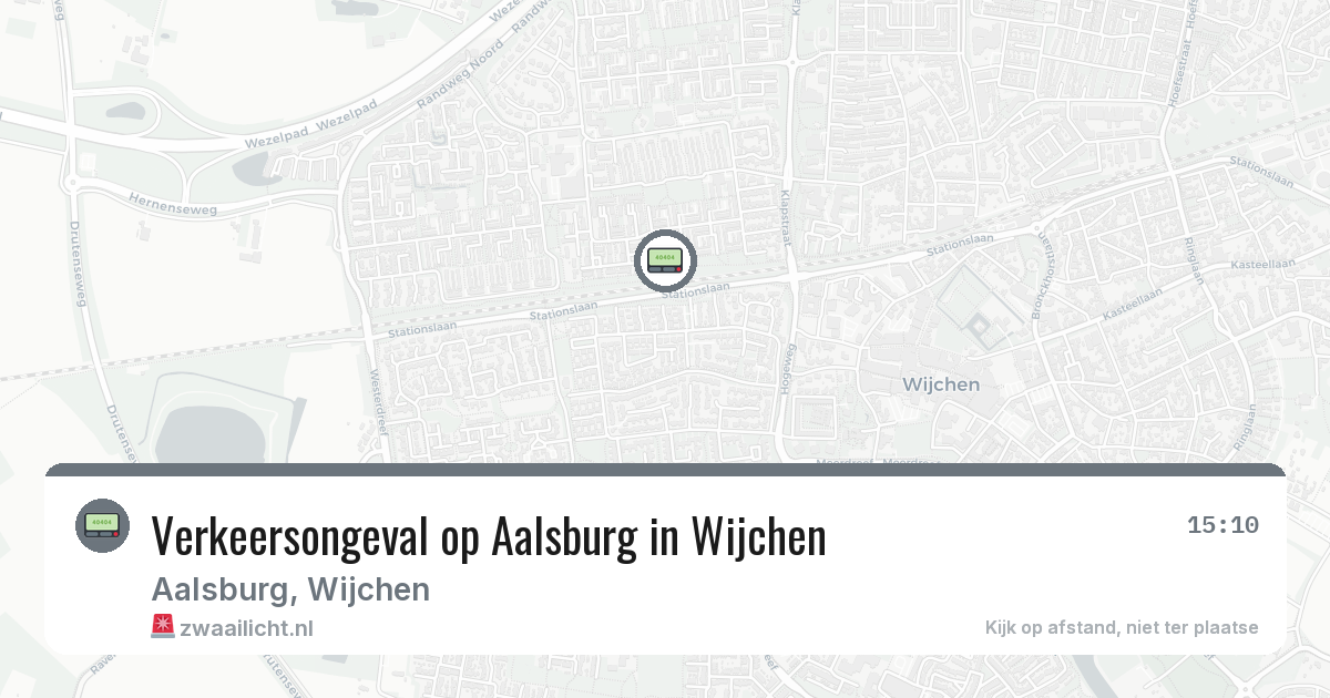 Verkeersongeval op Aalsburg in Wijchen — 6 aug 2026
