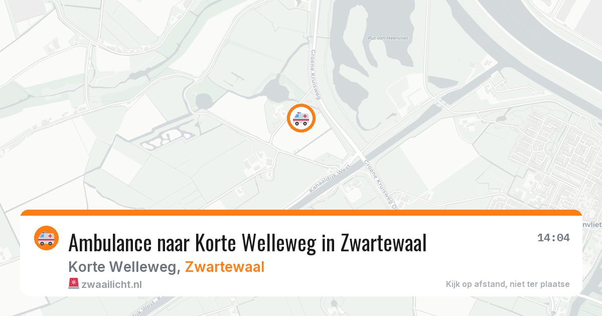 Ambulance naar Korte Welleweg in Zwartewaal — 6 jun 2026
