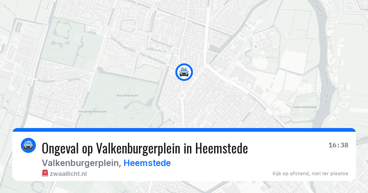 Ongeval op Valkenburgerplein in Heemstede — 2 apr 2026
