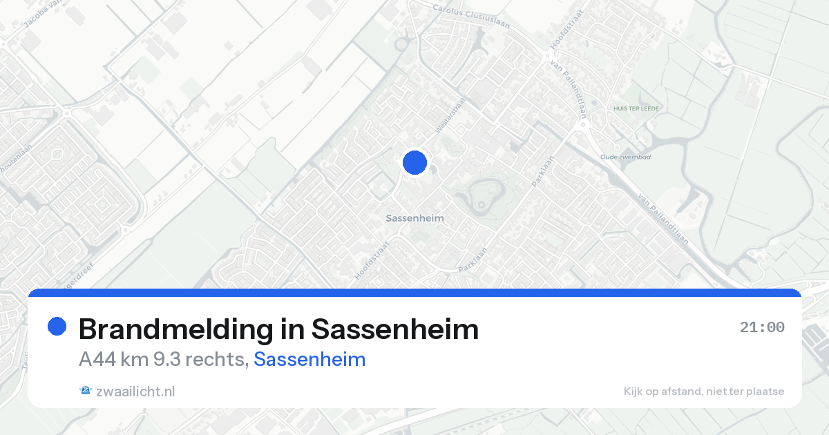 Brandmelding in Sassenheim — 27 mei 2026