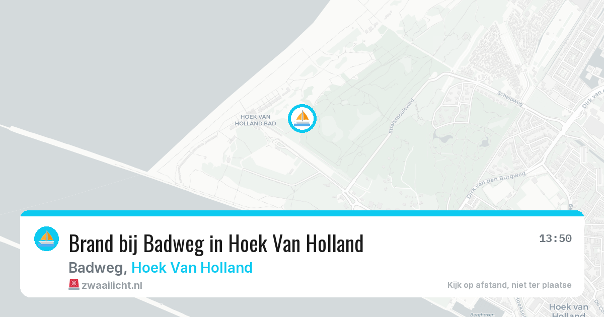 Brand bij Badweg in Hoek Van Holland — 12 aug 2026