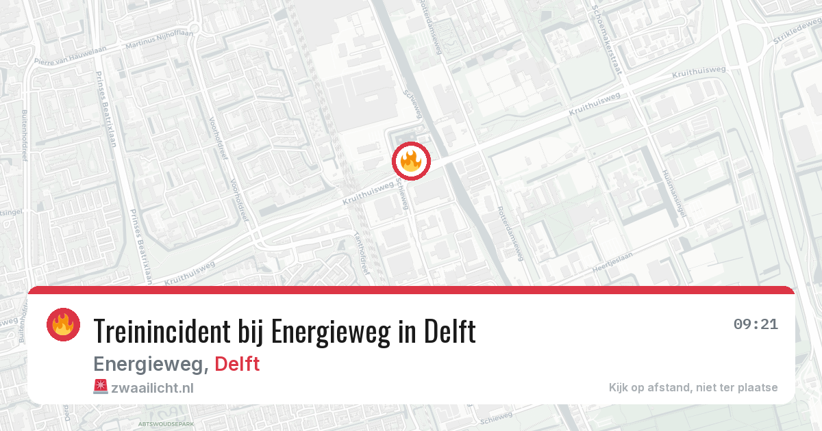 Treinincident bij Energieweg in Delft — 4 jun 2026