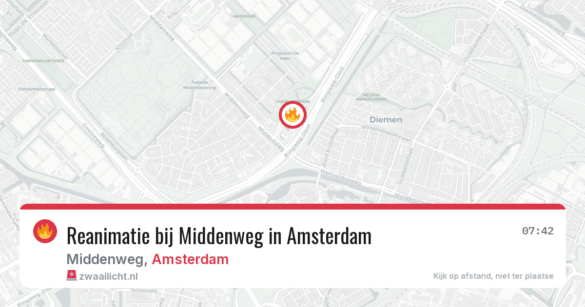 Reanimatie bij Middenweg in Amsterdam — 12 apr 2026