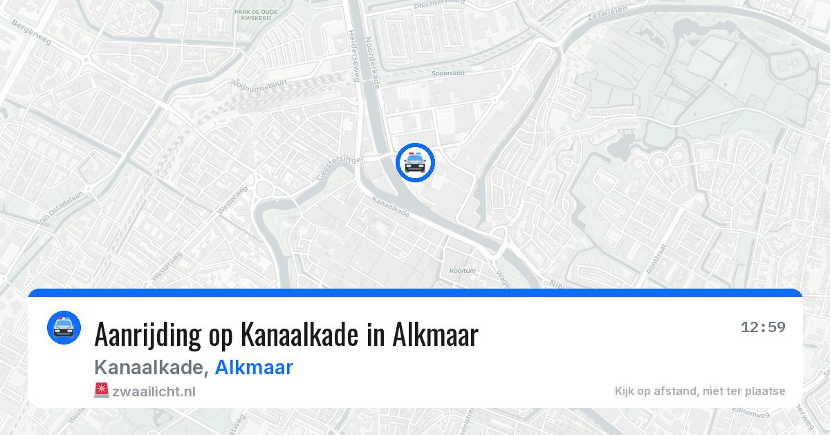 Aanrijding op Kanaalkade in Alkmaar — 10 mei 2026