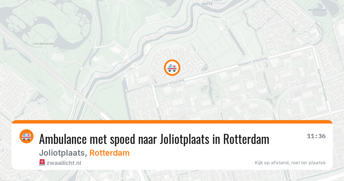 Ambulance met spoed naar Joliotplaats in Rotterdam — 14 mei 2026