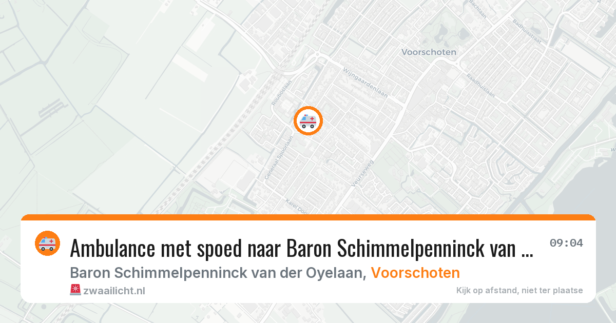 Ambulance met spoed naar Baron Schimmelpenninck van der Oyelaan in Voorschoten — 2 aug 2026