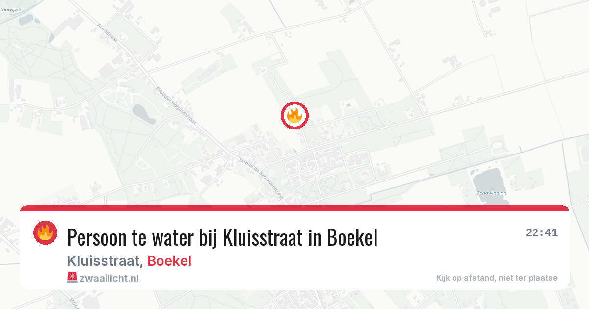 Persoon te water bij Kluisstraat in Boekel — 6 jul 2026