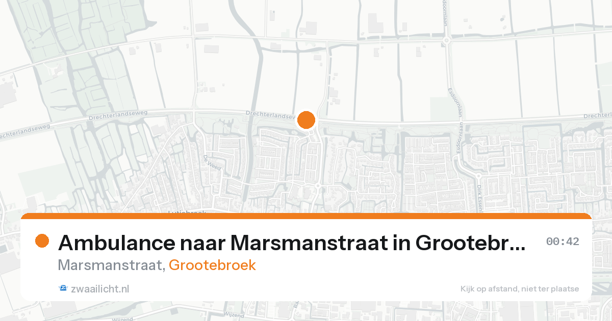 Ambulance naar Marsmanstraat in Grootebroek — 21 aug 2026