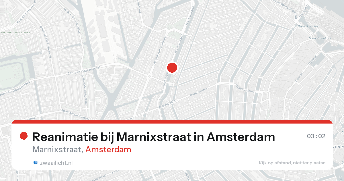 Reanimatie bij Marnixstraat in Amsterdam — 23 aug 2026