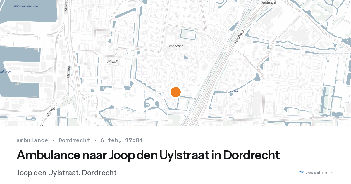 Ambulance naar Joop den Uylstraat in Dordrecht — 6 feb 2026