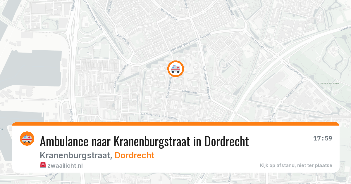 Ambulance naar Kranenburgstraat in Dordrecht — 12 jun 2026