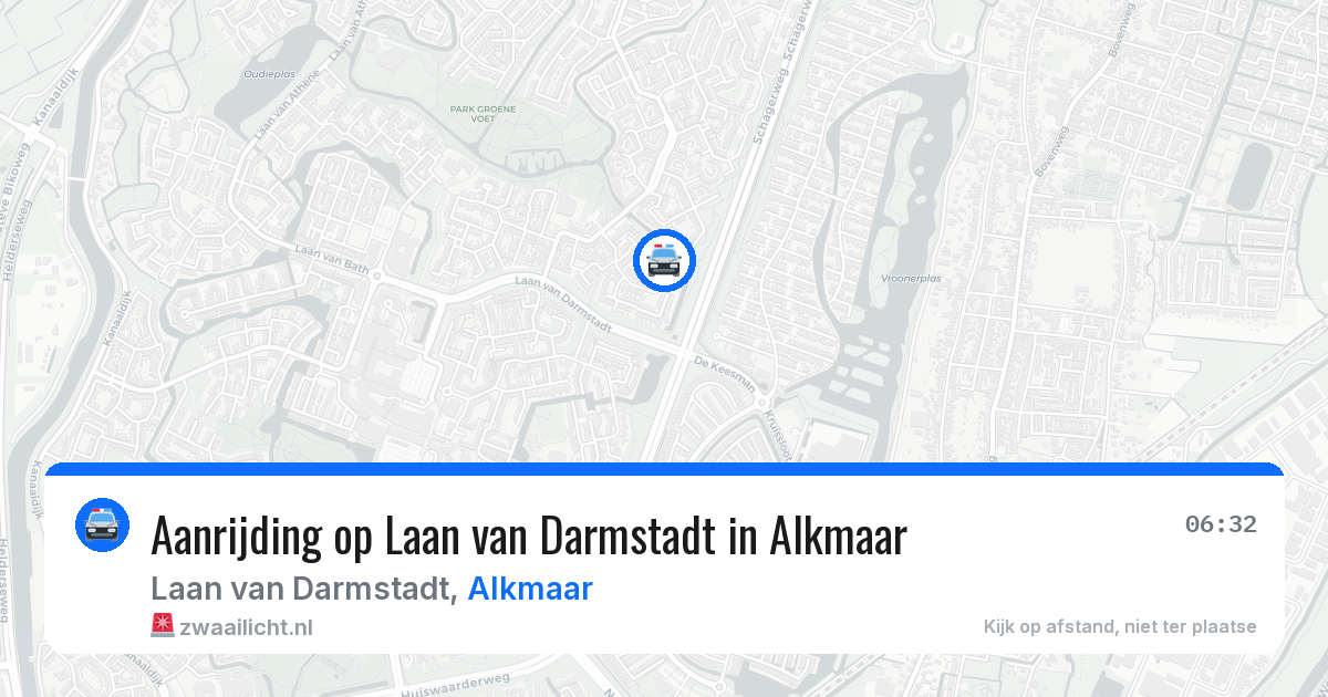 Aanrijding op Laan van Darmstadt in Alkmaar — 10 jun 2026