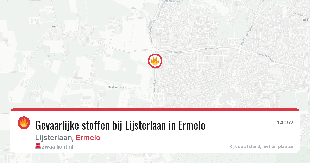 Gevaarlijke stoffen bij Lijsterlaan in Ermelo — 7 mei 2026