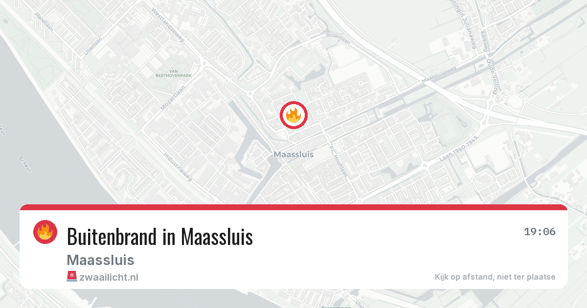 Buitenbrand in Maassluis — 9 aug 2026