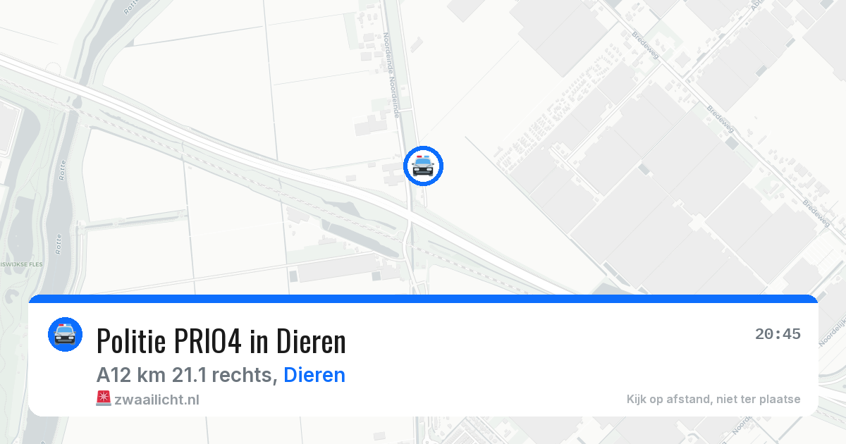 Politie PRIO4 in Dieren — 12 aug 2026 | 🚨 Zwaailicht.nl