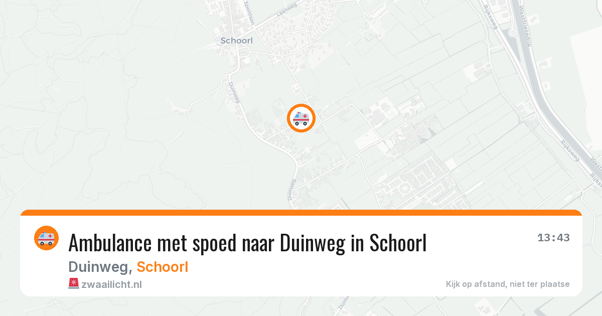 Ambulance met spoed naar Duinweg in Schoorl — 16 jun 2026