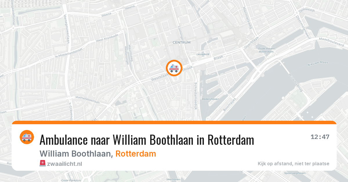 Ambulance naar William Boothlaan in Rotterdam — 31 jul 2026