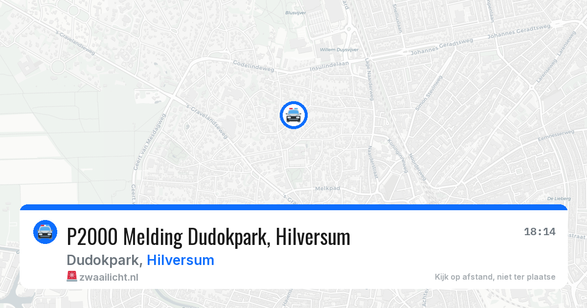 P2000 Melding Dudokpark, Hilversum — 17 jun 2026