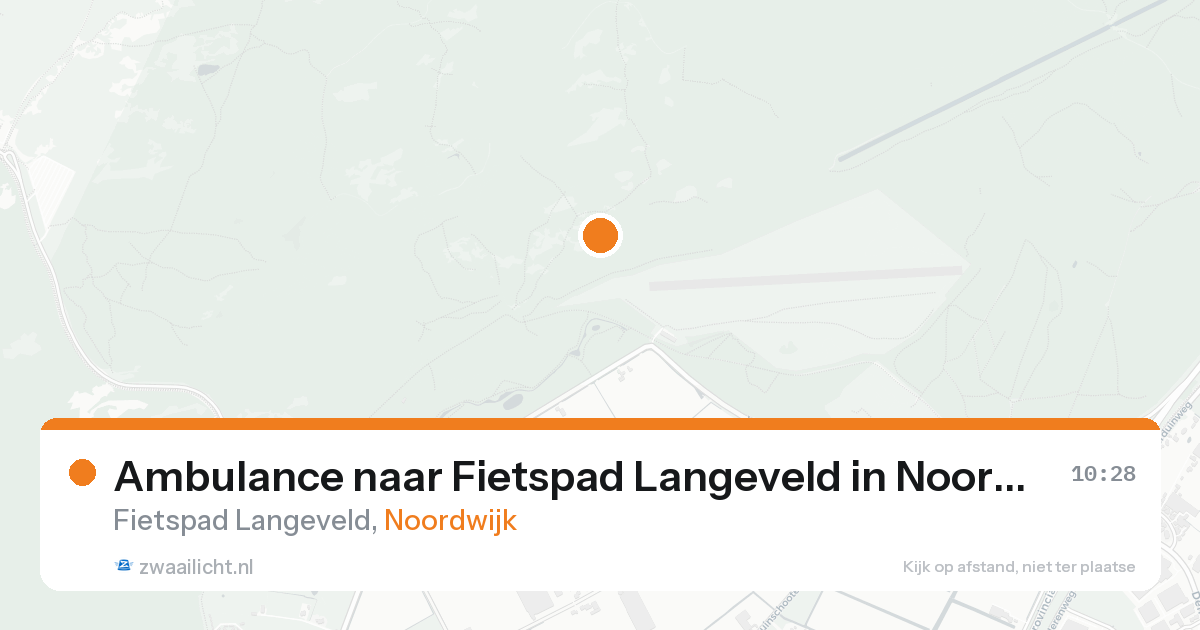 Ambulance naar Fietspad Langeveld in Noordwijk — 15 aug 2026