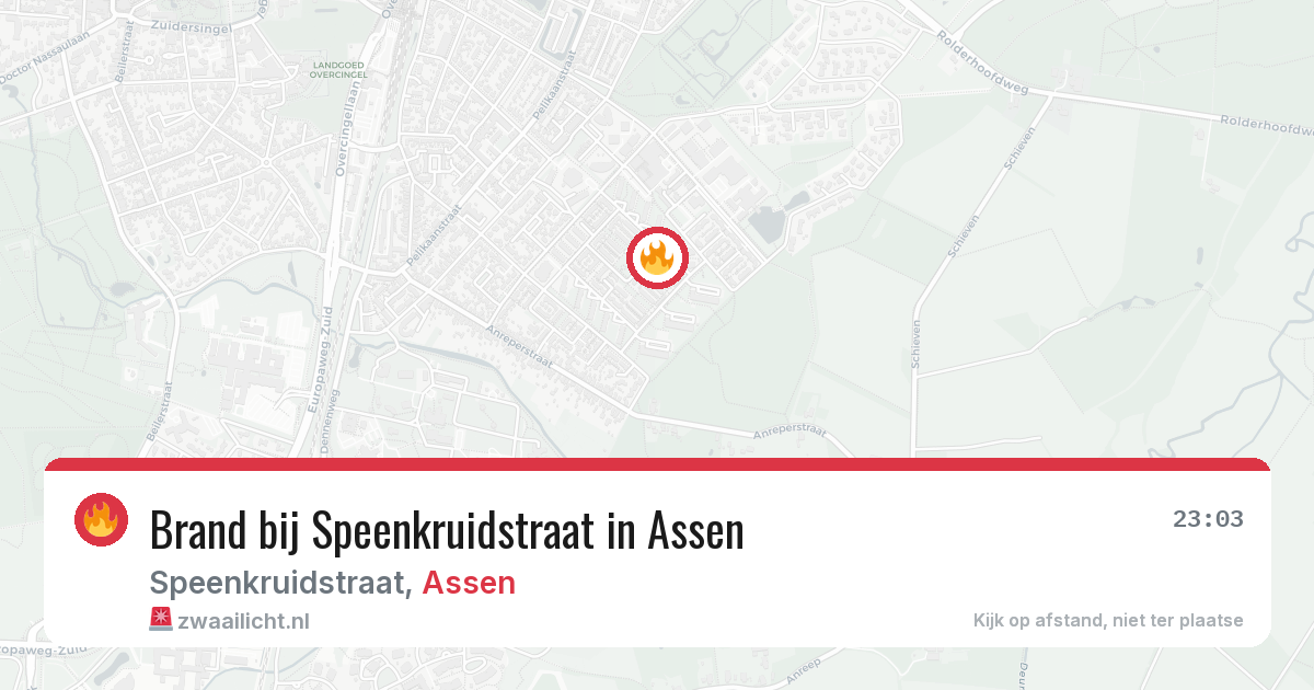 Brand bij Speenkruidstraat in Assen — 3 mrt 2026