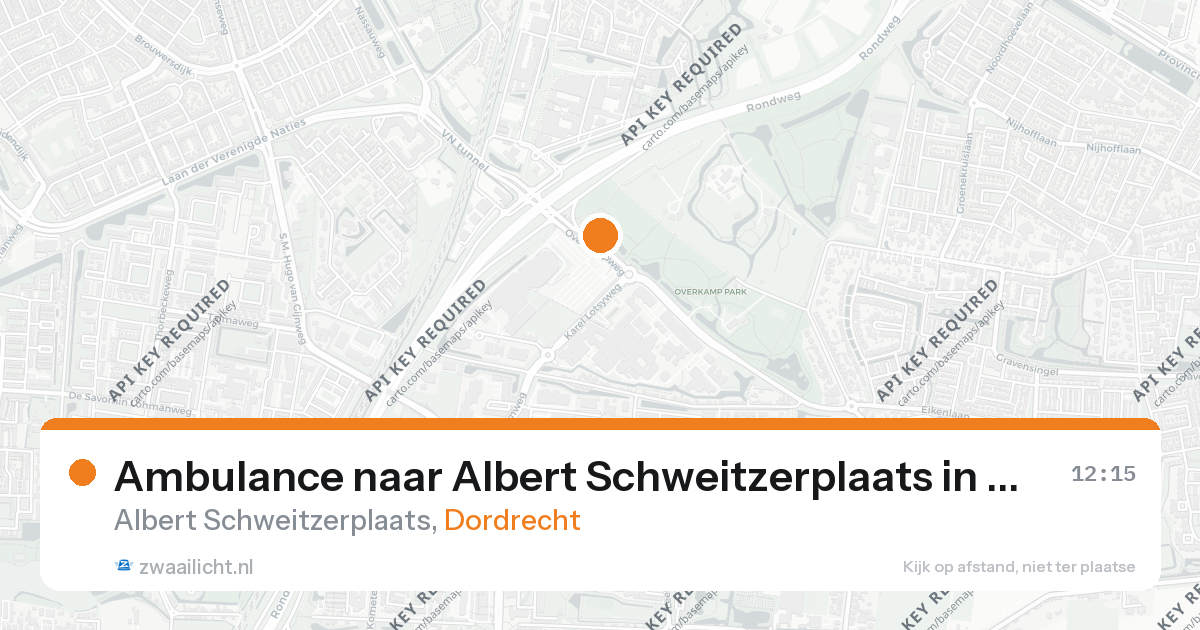 Ambulance naar Albert Schweitzerplaats in Dordrecht — 26 aug 2026