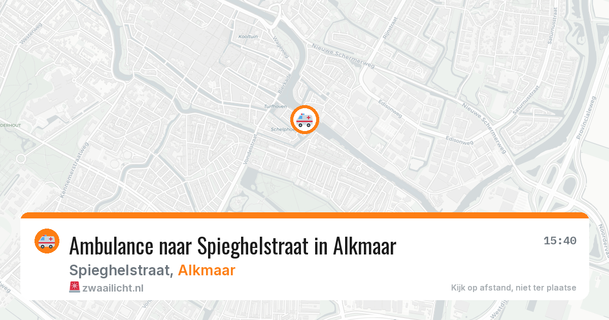 Ambulance naar Spieghelstraat in Alkmaar — 15 jul 2026