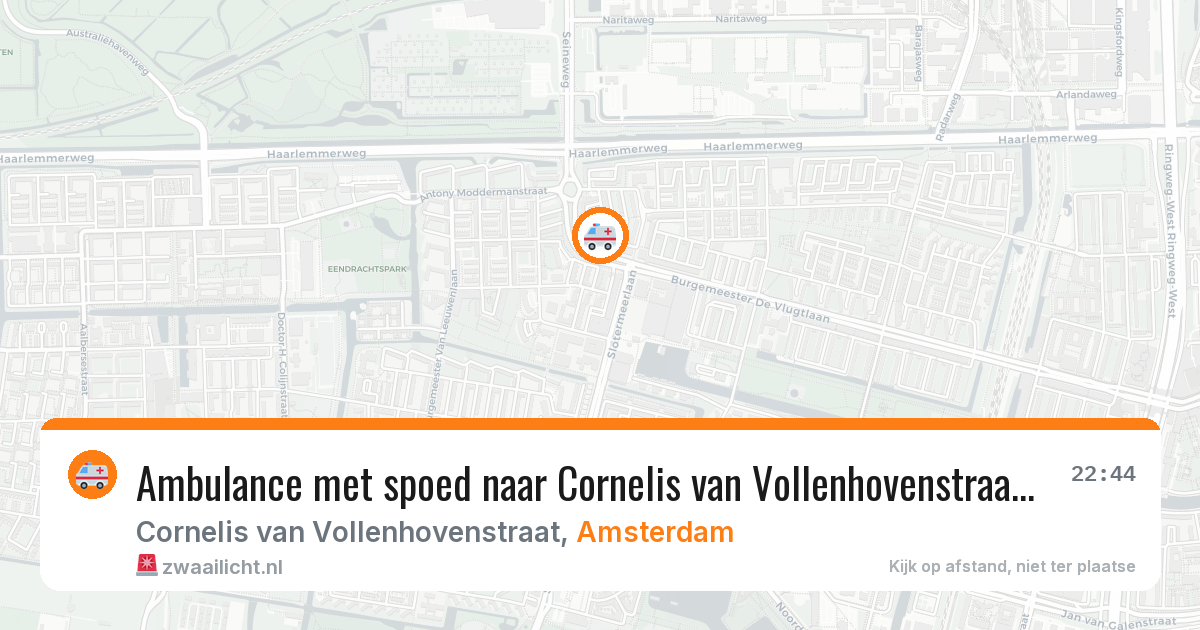 Ambulance met spoed naar Cornelis van Vollenhovenstraat in Amsterdam — 11 jul 2026