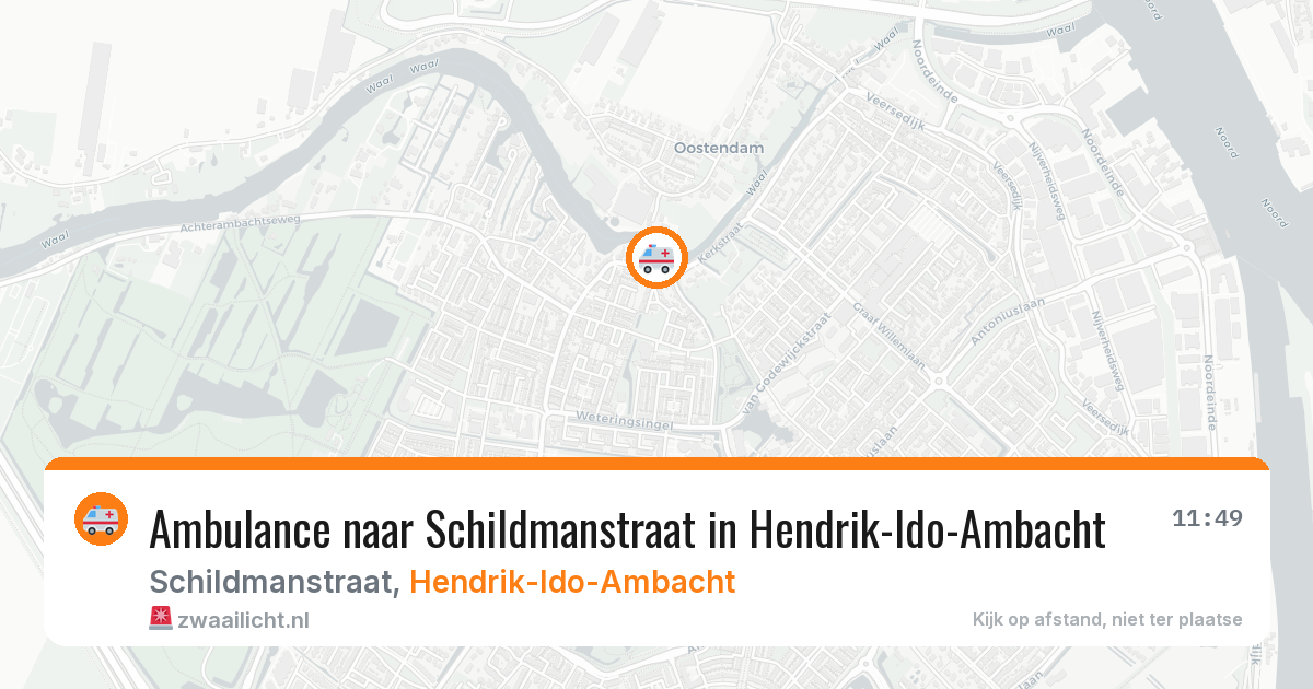 Ambulance naar Schildmanstraat in Hendrik-Ido-Ambacht — 13 jul 2026