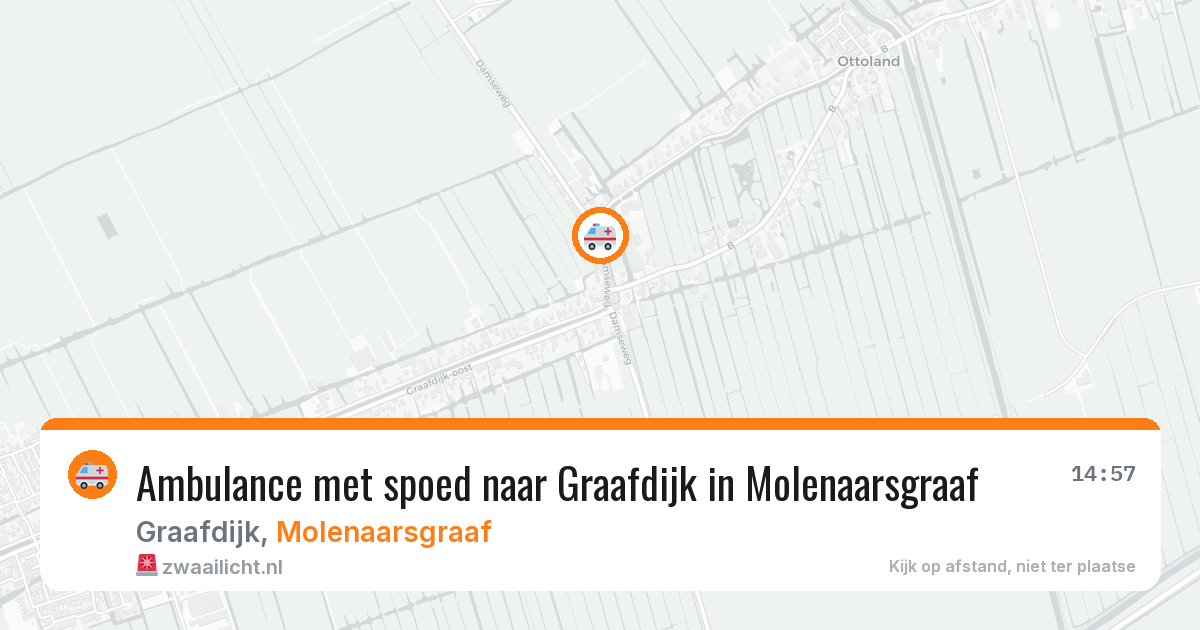 Ambulance met spoed naar Graafdijk in Molenaarsgraaf — 16 jun 2026