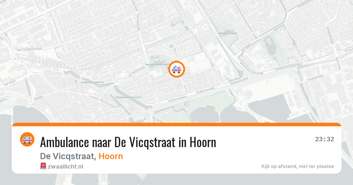 Ambulance naar De Vicqstraat in Hoorn — 22 apr 2026