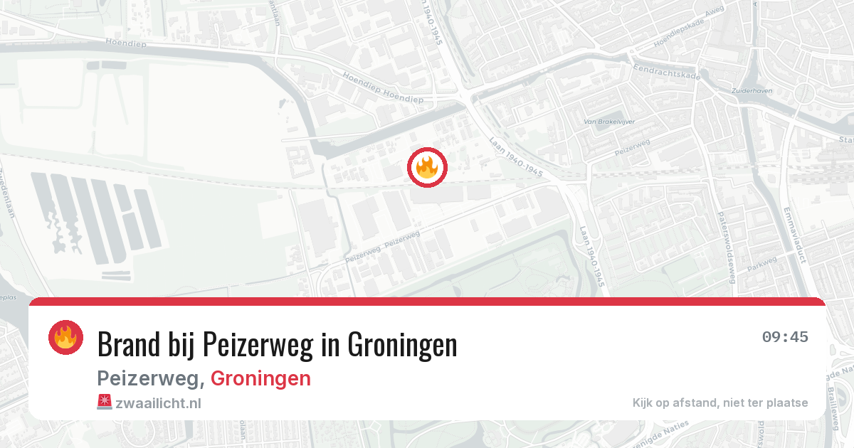 Brand bij Peizerweg in Groningen — 9 jun 2026