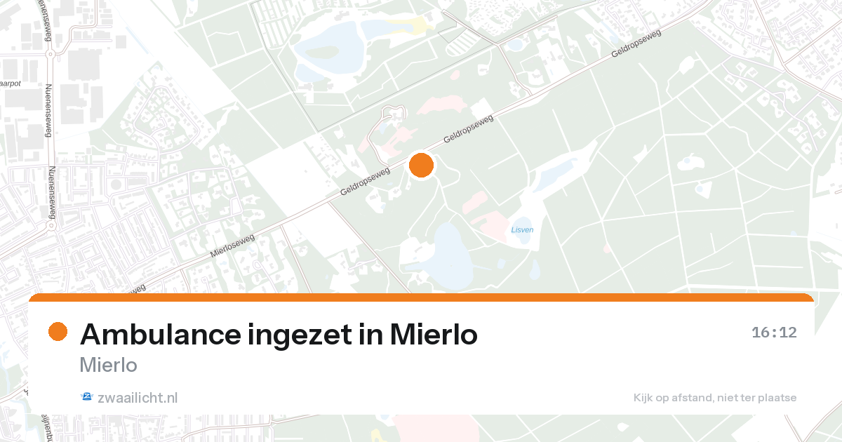 Ambulance ingezet in Mierlo — 26 aug 2026