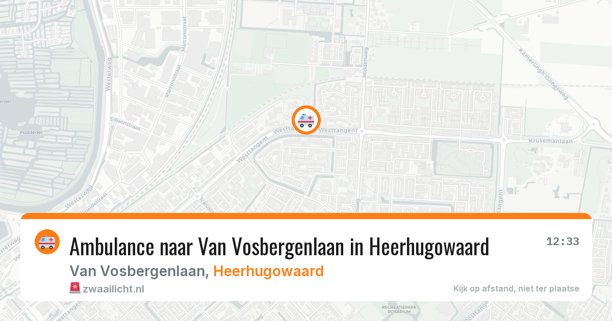 Ambulance naar Van Vosbergenlaan in Heerhugowaard — 24 mrt 2026