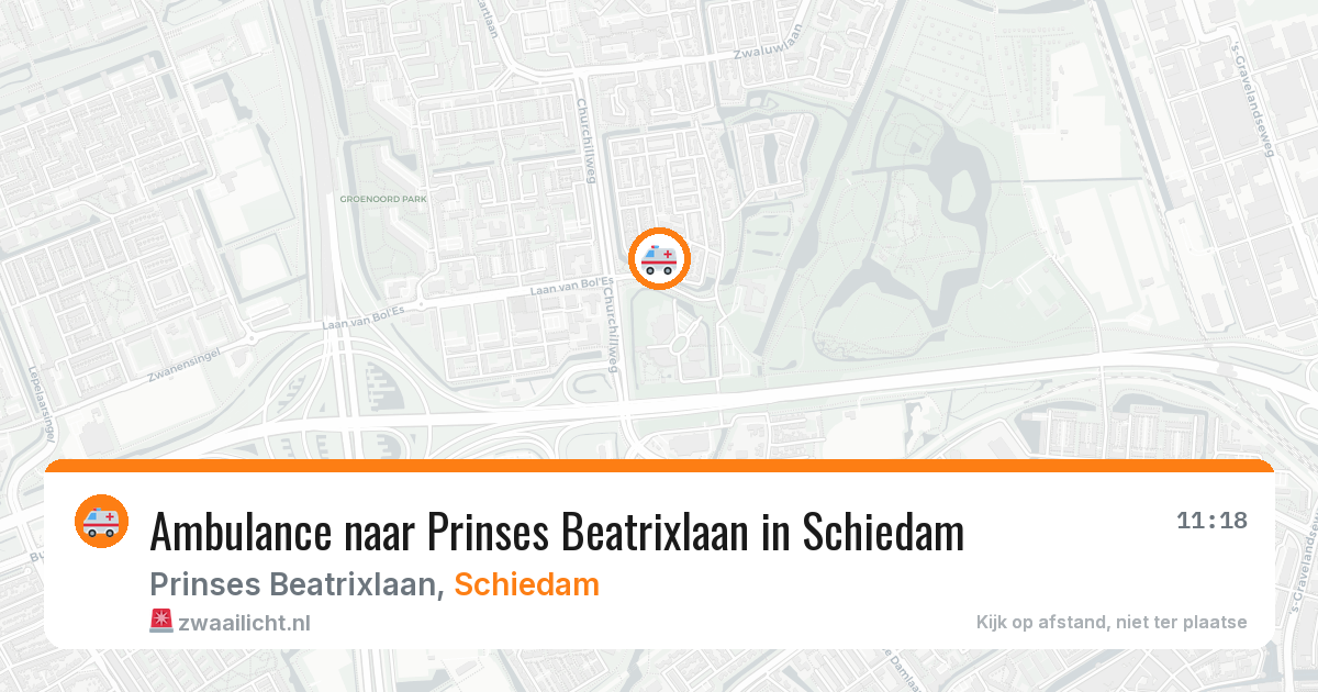 Ambulance naar Prinses Beatrixlaan in Schiedam — 9 apr 2026
