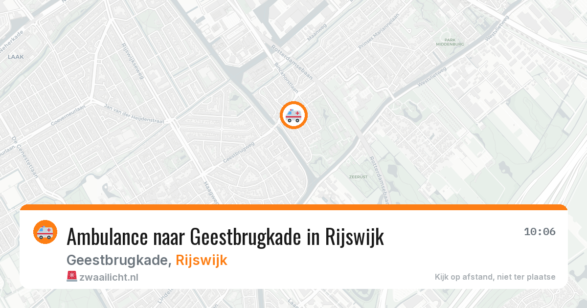 Ambulance naar Geestbrugkade in Rijswijk — 12 mei 2026