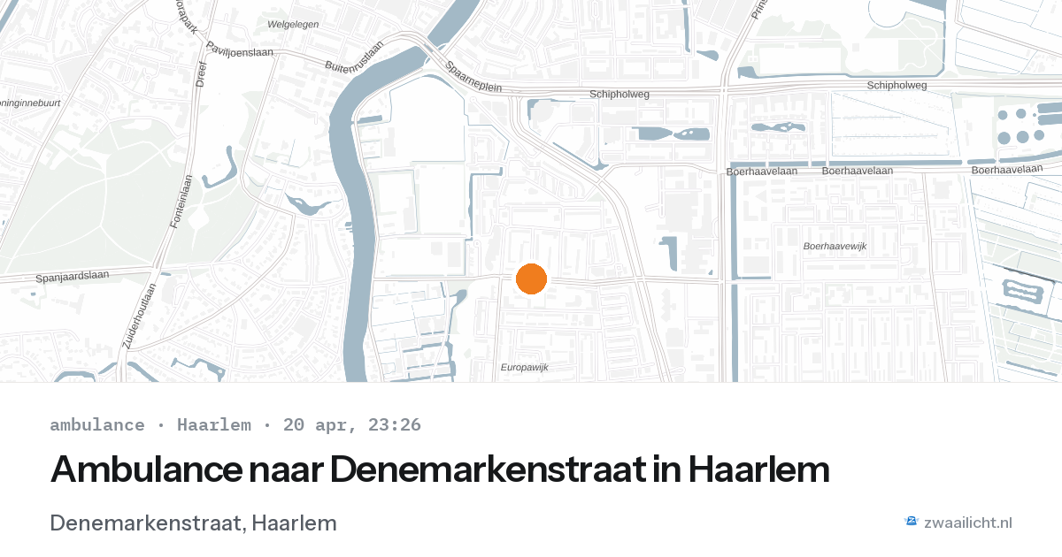 Ambulance naar Denemarkenstraat in Haarlem — 20 apr 2026
