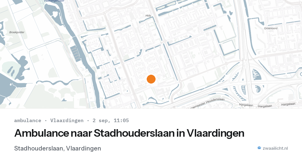 Ambulance naar Stadhouderslaan in Vlaardingen — 2 sep 2026