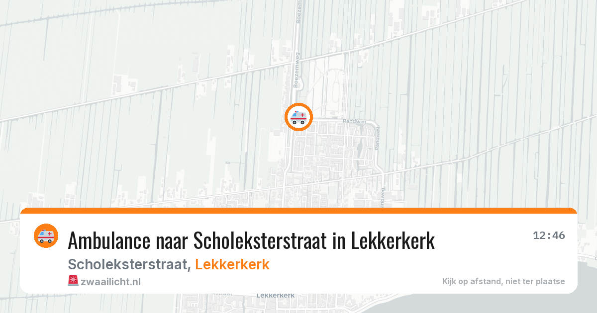 Ambulance naar Scholeksterstraat in Lekkerkerk — 21 mei 2026