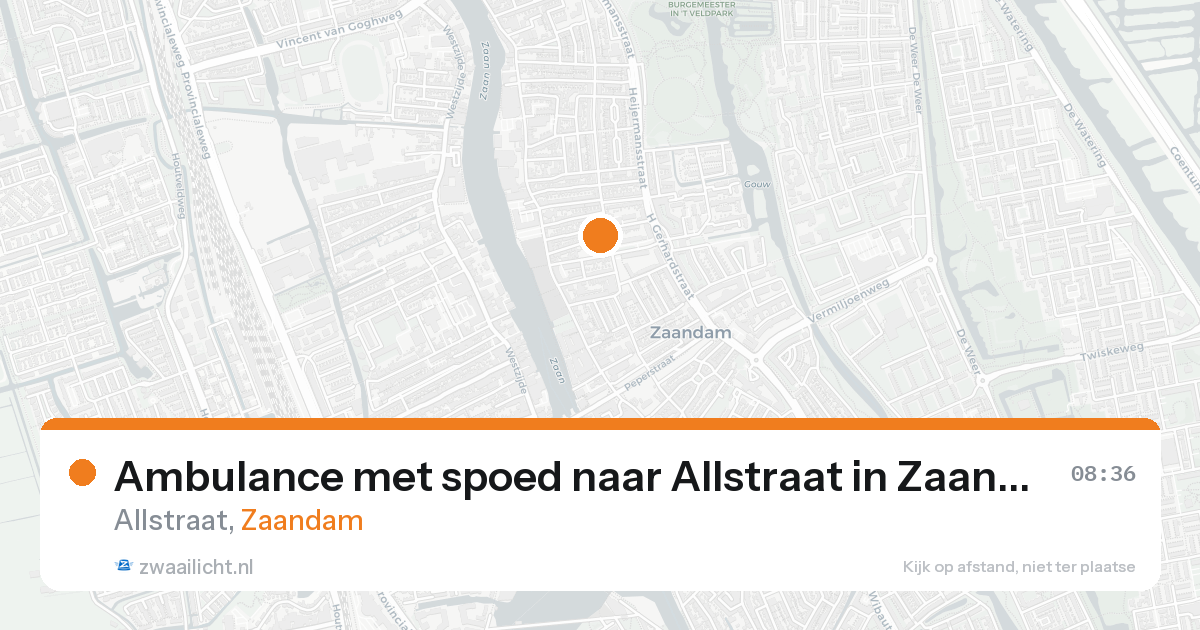Ambulance met spoed naar Allstraat in Zaandam — 2 jun 2026