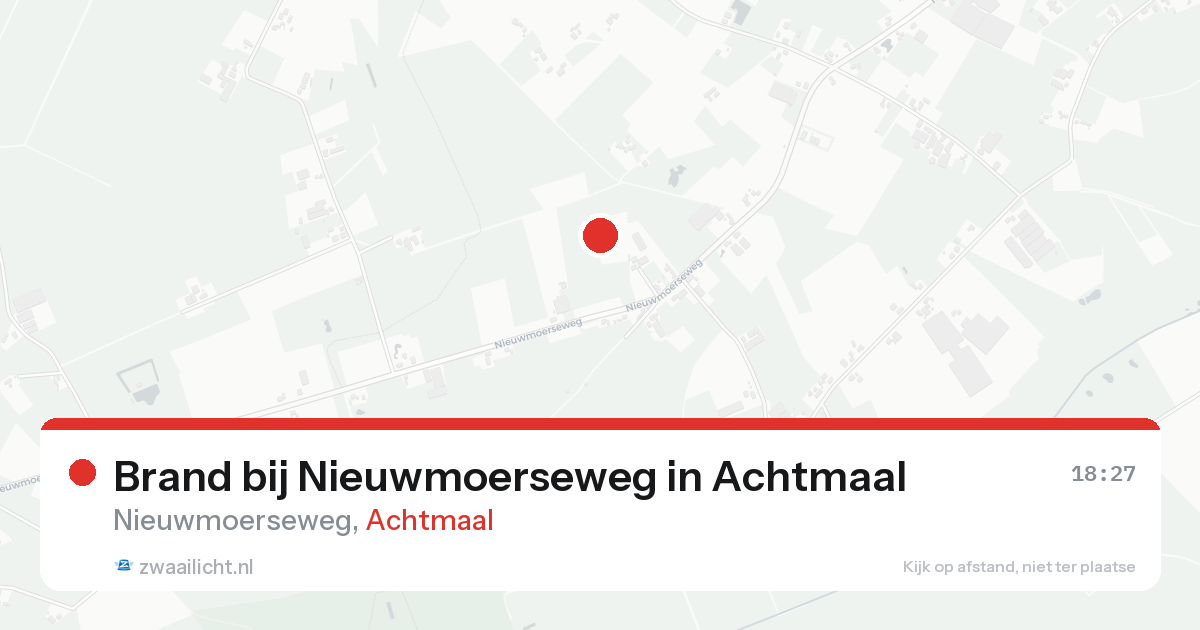 Brand bij Nieuwmoerseweg in Achtmaal — 20 aug 2026