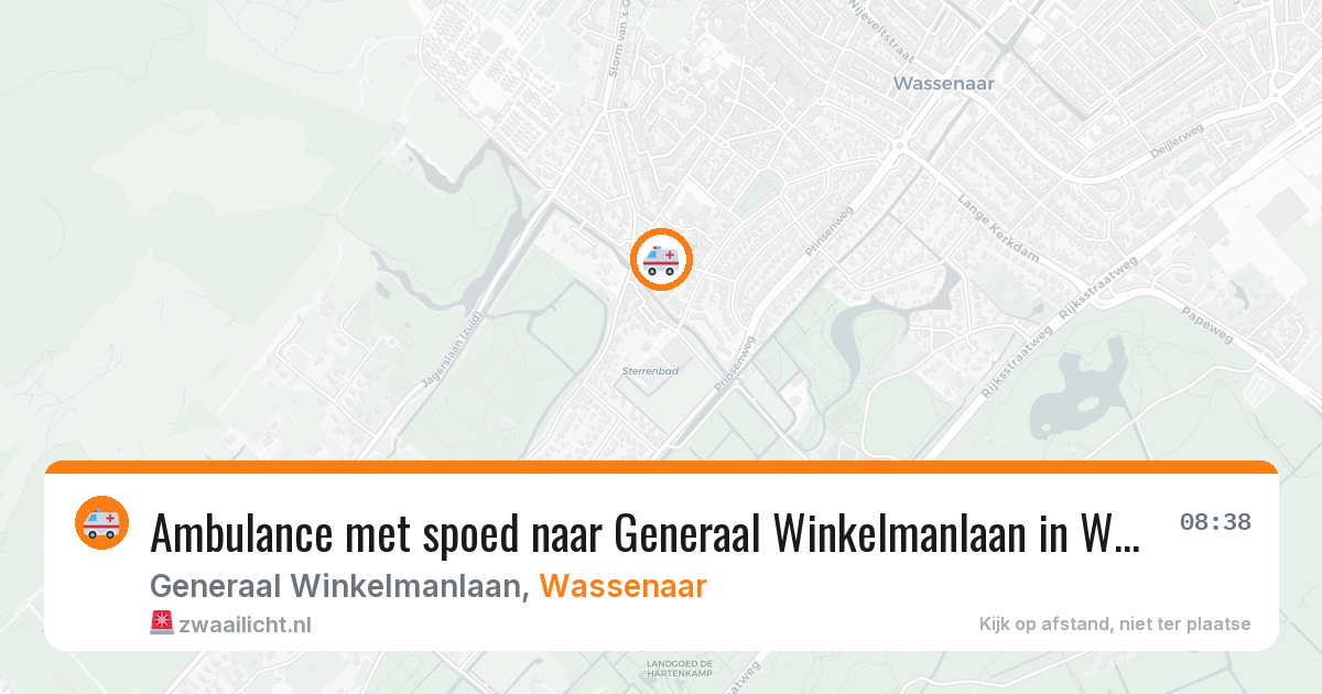 Ambulance met spoed naar Generaal Winkelmanlaan in Wassenaar — 19 jun 2026