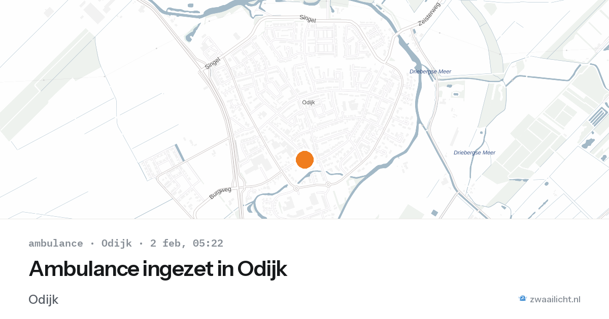 Ambulance ingezet in Odijk — 2 feb 2026