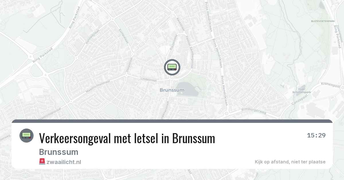Verkeersongeval met letsel in Brunssum — 8 aug 2026