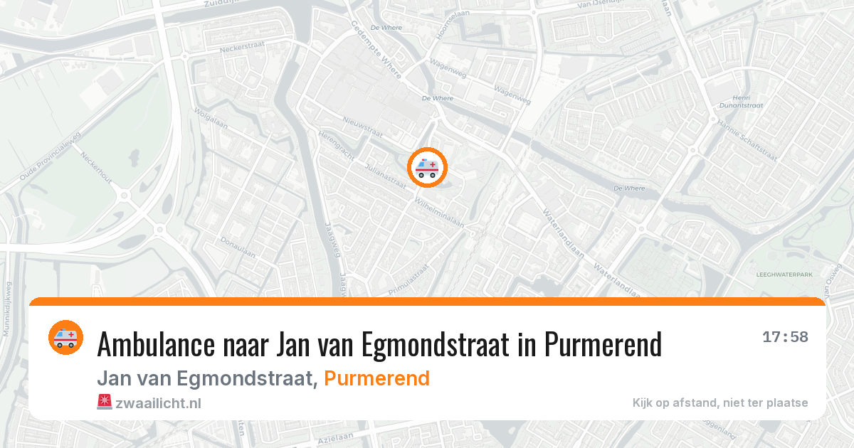 Ambulance naar Jan van Egmondstraat in Purmerend — 28 mrt 2026