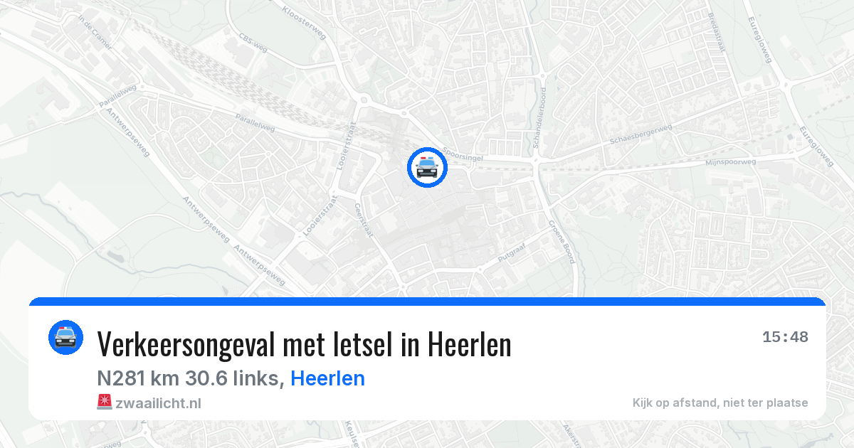 Verkeersongeval met letsel in Heerlen — 31 mei 2026