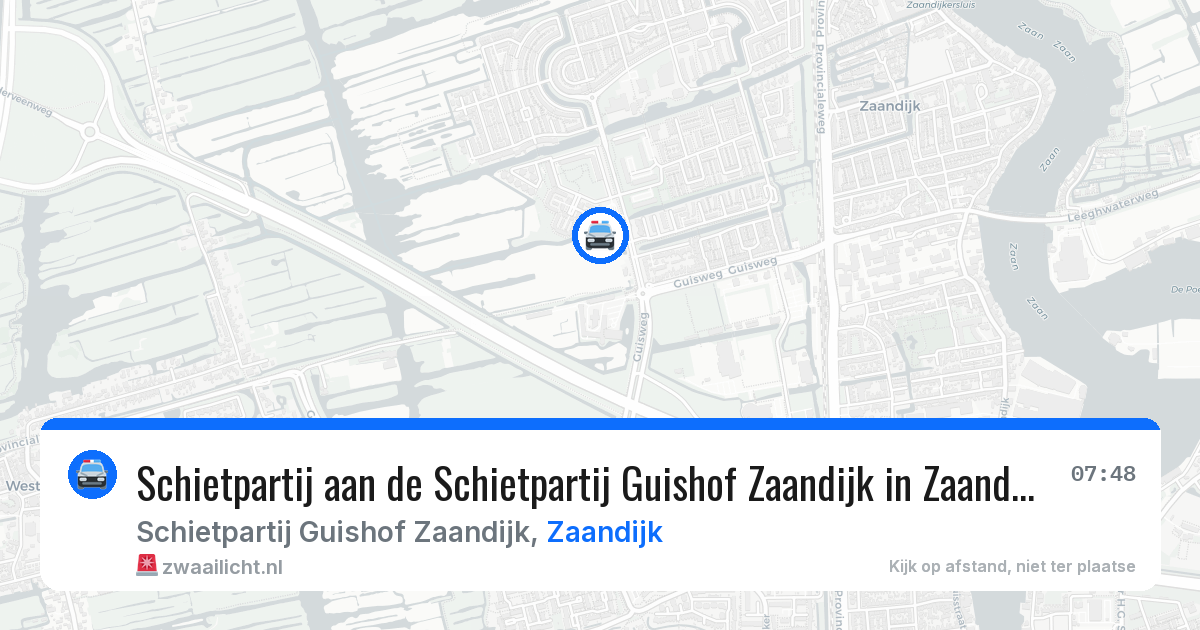 Schietpartij aan de Schietpartij Guishof Zaandijk in Zaandijk — 24 jun 2026