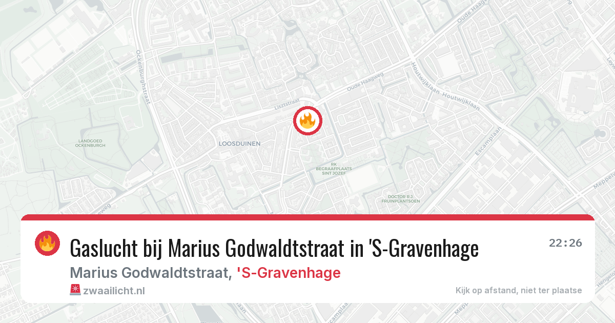 Gaslucht bij Marius Godwaldtstraat in 'S-Gravenhage — 1 mei 2026