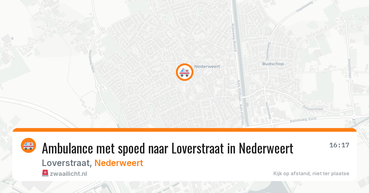 Ambulance met spoed naar Loverstraat in Nederweert — 28 jul 2026